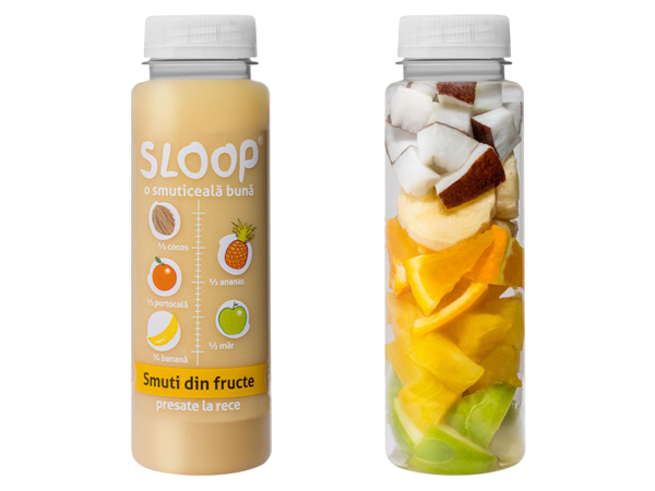 Smuti fructe - cocos ananas portocală măr banană Smoothie natural fructe - cocos ananas portocală măr banană